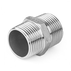 Ниппель нержавеющий переходной НР Ру 16 AISI 304 10 мм 3/8"