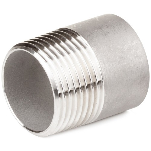 Резьба стальная оцинкованная удлиненная НР-сварка КАЗ 15х50 мм 1/2" ГОСТ 6357-81, ГОСТ 3262-75