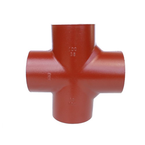 Крестовина чугунная SML Ду 150-100-100 88гр безраструбная Китай в Уфе