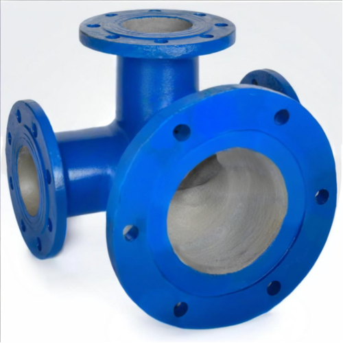 Тройник с пожарной подставкой фланцевый ППТФ Ду 500-300 (L=800-425) ВЧШГ с ЦПП цинк+AL ГОСТ ISO 2531-2012 в Уфе