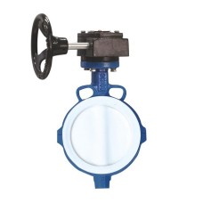 Затвор с чугунным диском и редуктором межфланцевый 2,5 МПа EPDM VP4458 Tecofi 150 мм