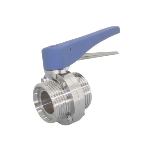 Затвор ручной с нержавеющий диском и рукояткой межфланцевый под приварку 0,8 МПа NK-DZwpEPDM NK 20х48 мм в Уфе