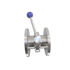 Затвор ручной с нержавеющий диском и рукояткой фланцевый 1,0 МПа NK-DZf NK 20х135 мм